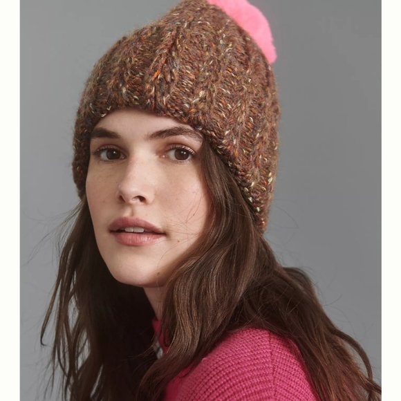 Anthropologie Marl Beanie Base - Cocoa Brown - Picture 4 of 4
